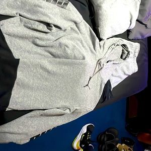 Grey and black puma hoodie